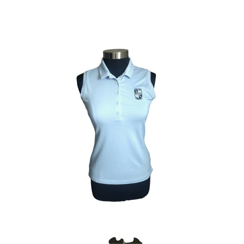 Nike Golf Performance Dri-Fit Powder Blue Sleeveless Polo Women's Small